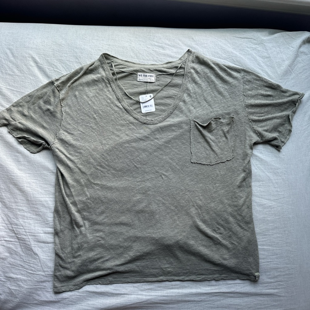 Sage green free people oversized tee